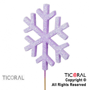 ADORNO PINCHE COPO DE NIEVE GRANDE LILA TELGO GIBRE x1